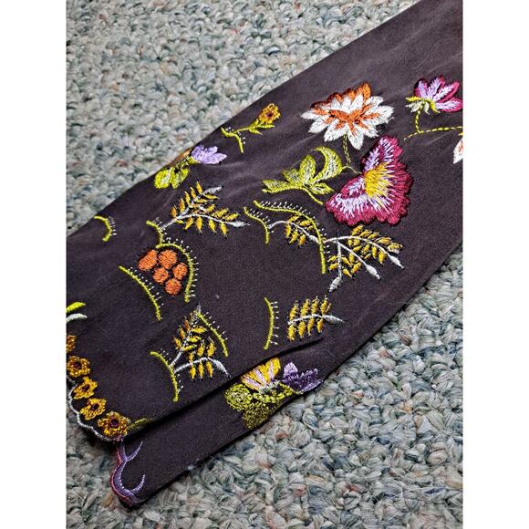 Silk Club Embroidered Floral Jacket Hippie XL - Picture 6 of 9